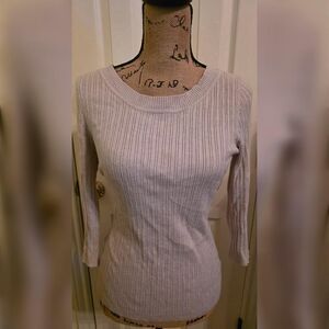 George Ribbed Knit Sweater Top - Size L (12-14)